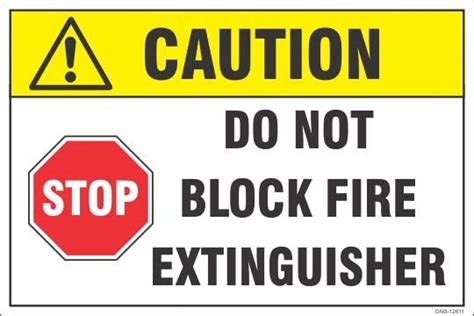 Aditya Sign® DO NOT BLOCK FIRE EXTINGUISHER Sign Board For Office, Home ...