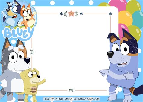 Printable Bluey Birthday Invitations - Printable Holiday Calendar