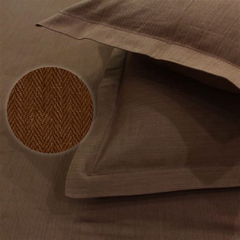 Buy Coffee Brown Mercerized Cotton Textured Weave Fitted Bedsheet ...