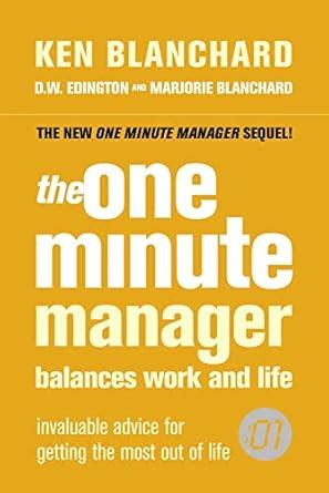 Buy The One Minute Manager Balances Work and Life Book Online at Low ...
