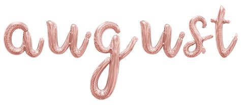 Cursive Script Letter Balloons - AUGUST 16" Inch Alphabet Letters Foil ...