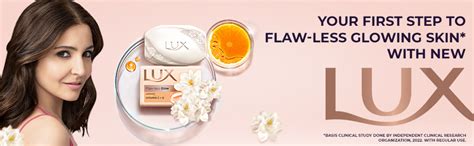 Buy Lux Flaw-less Glow Bathing Soap (150gx8) infused with Vitamin C & E ...