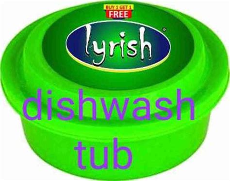 LYRISH (LABEL) Dishwash tub Removes Stain And Grease From Utensils ...