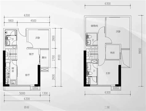 62平米小两室户型图,62平方二室一厅装修图,2室小户型装修图片_大山谷图库