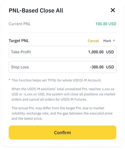 How to use PnL-Based Close All Positions? | Binance Support