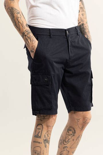 Buy Men's Rampage Navy Cargo Shorts Online | SNITCH