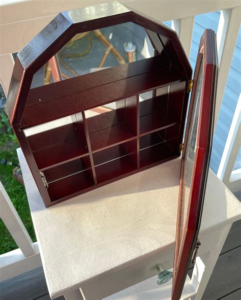 Vintage Three hands Corp wall curio mirror backing Three shelf | Etsy