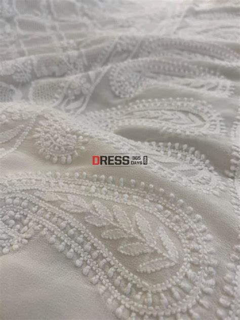 Ivory White Hand Jaali Lucknowi Chikankari Suit – Elegant Handcrafted ...