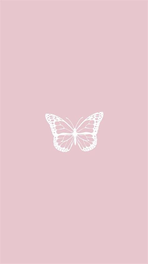 Download Aesthetic Baby Pink Butterfly Wallpaper | Wallpapers.com