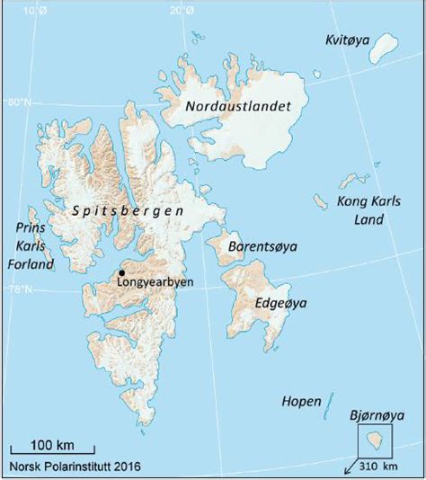 Image result for Svalbard Archipelago Map