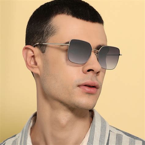 Buy Silver Tortoise Blue Gradient Full Rim Square John Jacobs JJ Tints ...