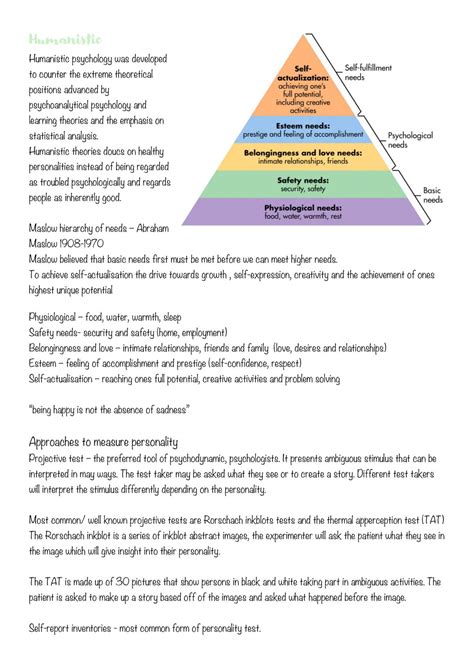 Humanistic Perspective Personality