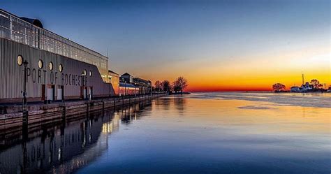 Rochester NY - Sunrise @ the Port of #Rochester 🌅☕️ Photo by...