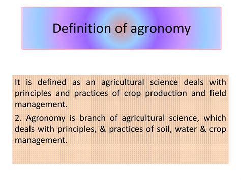 Introduction of Agronomy | PPTX