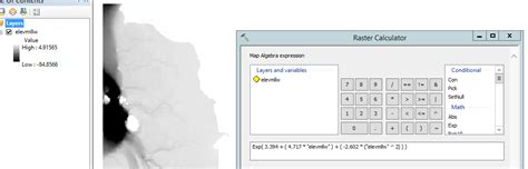 Raster Calculator ArcGIS 的图像结果