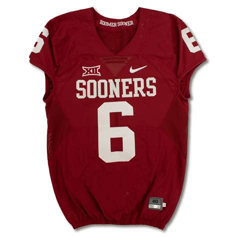Lot Detail - Baker Mayfield 2016 Oklahoma Sooners Game Used Home Jersey ...