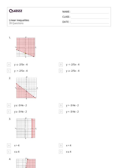 50+ Solving Inequalities worksheets for 1st Class on Quizizz | Free ...