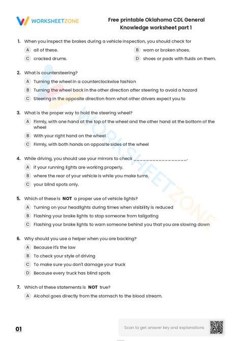 Image result for CDL General Knowledge Practice Test Printable