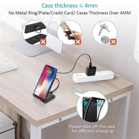 Choetech ® Fast 10W Qi Certified Wireless Charger Stand - Universal ...