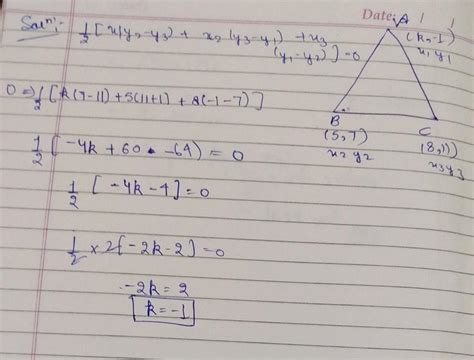 For what value of k, the points (k,-1),(5,7)and (8,11)are collinear ...