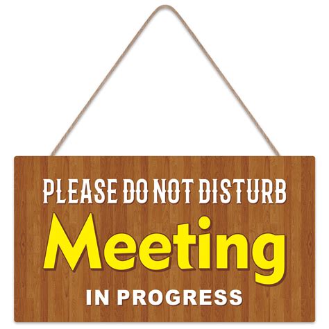 Meeting in Progress Sign 的图像结果