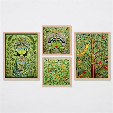 ARTELLY Madhubani Wall Paintings For Living Room Bedroom Hotels ...