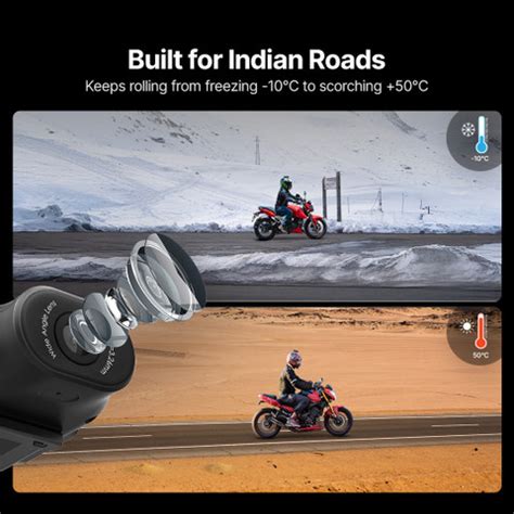 Qubo Smart Bike Cam Pro| 2K 3MP| NightPulse Vision| 2000mAh| 124? FOV ...