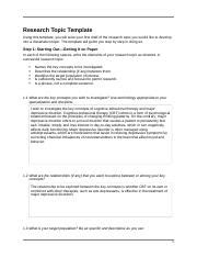 Image result for Overview of the Research Topic Example