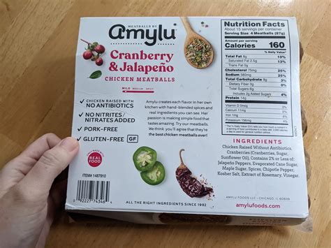 Amylu Cranberry Jalapeno Chicken Meatballs Review | Ingredients | Price ...