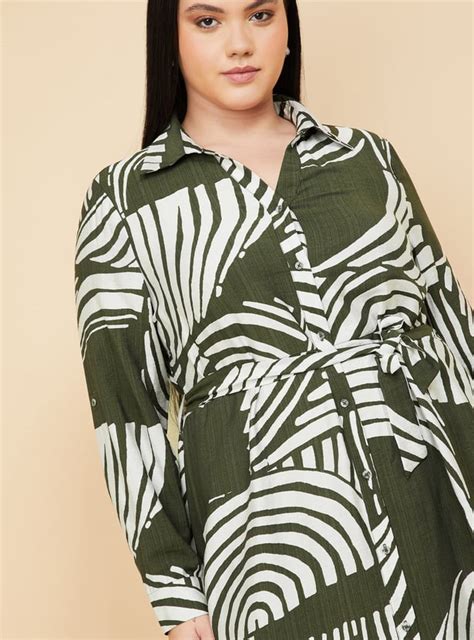 Buy Women Printed Shirt Midi Dress Online at just Rs. 1299.0 ...