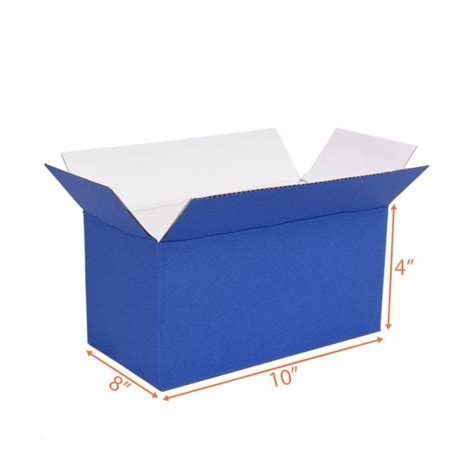 10X8X4 Blue Packing Box | Empty Carton Box