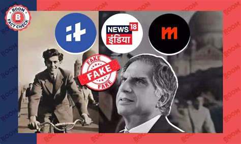News Outlets Run AI-Generated Photo Showing Ratan Tata Cycling In His ...