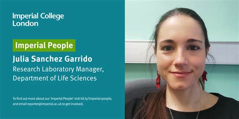Julia Sanchez Garrido, Research Laboratory Manager, Department of Life ...