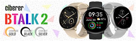 CIBERER BTALK2 Smartwatch with Big 1.43 AMOLED Display, Resolution of ...