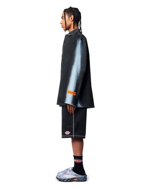 White Stitch Canvas Short | HERON PRESTON® Official Site