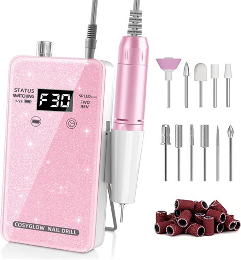 Amazon.com: Professional Electric Nail Drill File:COSYGLOW Glitter ...