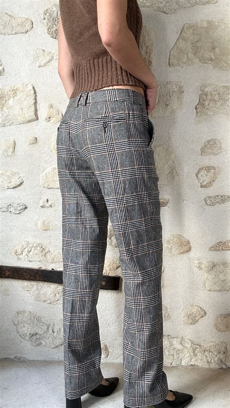 Dolce & Gabbana Wool Plaid Pants - Amorosa Vintage