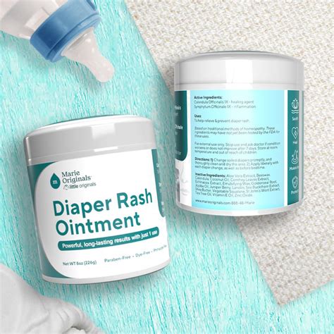 Marie Originals Premium Diaper Rash Ointment - Triple Action Cream for ...