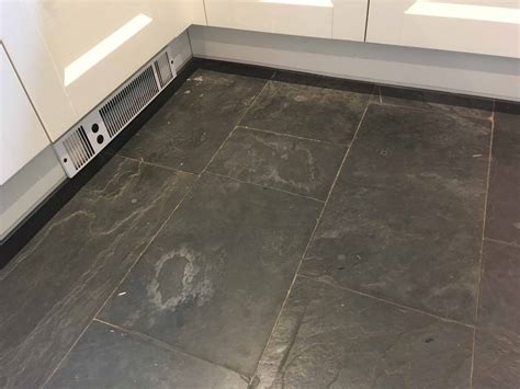 Problematic Black Slate Kitchen Floor Renovated in Charlwood near ...