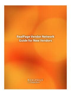 RealPage Vendor Network Guide for New Vendors / realpage-vendor-network ...