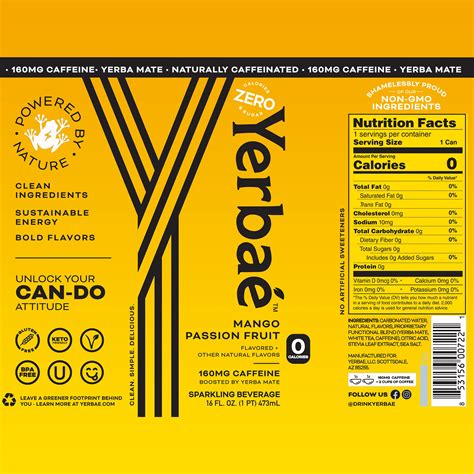 Buy Yerbae Sparkling Water – Mango Passion Fruit Flavored Seltzer with ...