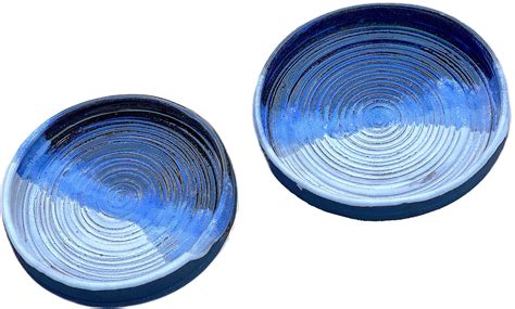 Buy Drippy Blue White and Black Clay Oil Dip Dish Set, Handmade Ceramic ...