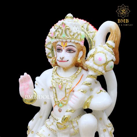 Marble Ashirwad Hanuman Statue for Homes in Small Size – BMBIDOLS