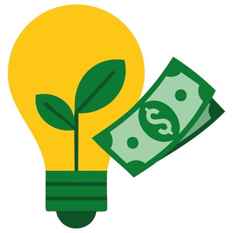 Innovation concept light bulb with dollar bill money isolated vector ...
