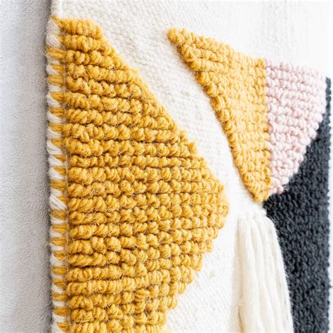 Heritage Craft Wall Hanging, Wool, Off-White, Yellow & Black, 18"x24 ...