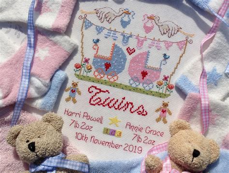 Twins Baby Cross Stitch
