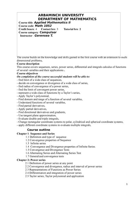 Image result for Applied Mathematics for Freshman Course