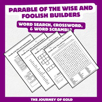 Parable of the Wise and Foolish Builders | Word & Crossword Puzzle ...