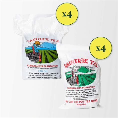 4 x 500g Leaf Tea + 4 x 50 Tea Bags - Daintree Tea