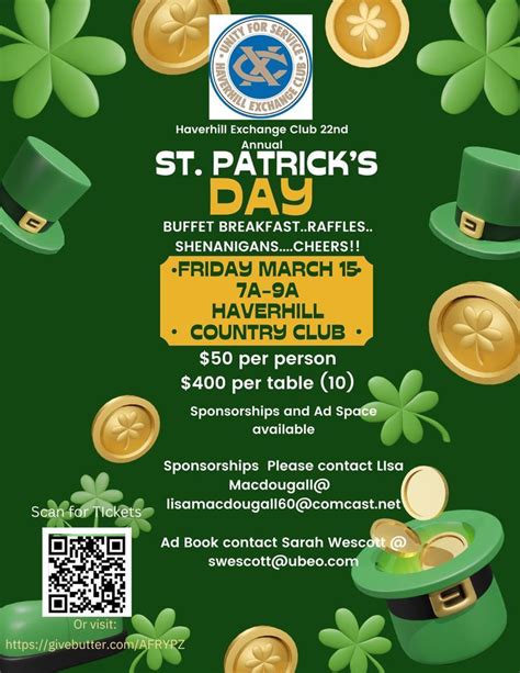 22nd Annual St. Patrick’s Day Breakfast, Haverhill Country Club, 15 ...